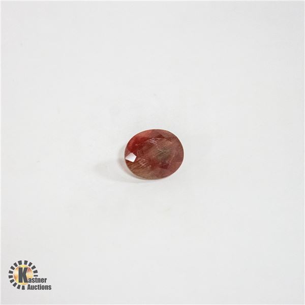 9.73 CT OVAL CUT OREGON SUNSTONE (RED)