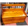 SOLID WOOD ENTRY BENCH WITH STORAGE + 2 DRAWERS