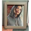 GREY PICTURE FRAME HOLDS PICTURE APPROX 15” X 20”