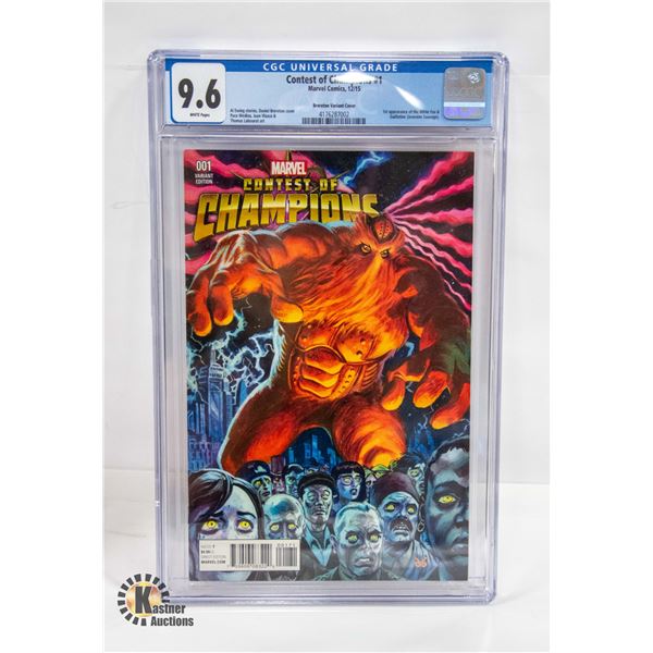 MARVEL CONTEST OF CHAMPIONS #1 CGC COMIC, VARIANT