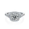 Image 3 : 2 CT GRA CERTIFIED MOISSANITE 925 SILVER SZ 7