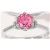 Image 2 : 1 CT GRA CERTIFIED PINK MOISSANITE 925 ST. SILVER