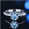 Image 2 : 1 CT GRA CERTIFIED BLUE MOISSANITE 925 ST. SILVER