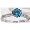Image 3 : 1 CT GRA CERTIFIED BLUE MOISSANITE 925 ST. SILVER