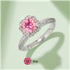 Image 1 : 1 CT GRA CERTIFIED PINK MOISSANITE 925 ST. SILVER