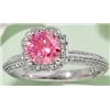 Image 2 : 1 CT GRA CERTIFIED PINK MOISSANITE 925 ST. SILVER