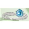 Image 2 : 1 CT GRA CERTIFIED BLUE MOISSANITE 925 ST. SILVER