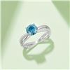 Image 1 : 1 CT GRA CERTIFIED BLUE MOISSANITE 925 ST SILVER