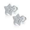 Image 1 : FIVE-POINTED STAR S925 SILVER STUD MOISSANITE