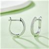 Image 2 : THREE HALF ROWS EARRINGS S925 SILVER MOISSANITE