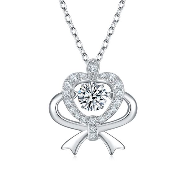 HEART SHAPED 0.5CT 925 STERLING SILVER NECKLACE