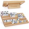 Image 1 : NEW PLUSVIVO SET OF 2 SOLID WOOD DOMINO RACKS WITH