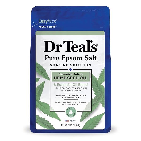 NEW 3LBS BAG OF DR.TEAL'S PURE EPSOM SALT SOAKING