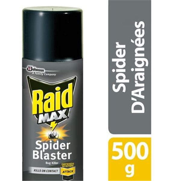 NEW BAG WITH 3 BOTTLES OF RAID MAX SPIDER BLASTER