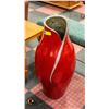 Image 1 : RED CERAMIC VASE 27" TALL