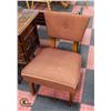 Image 1 : VINTAGE RETRO FABRIC WOODEN FRAMED CHAIR