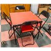 Image 1 : VINTAGE "COOEY" CARD TABLE & 4 CHAIRS