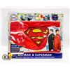 Image 1 : DOUBLE SIDED CAPE BATMAN & SUPERMAN SEALED