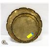 Image 1 : 3 SOLID BRASS TRAYS DIAMETERS: 10", 11", & 14"