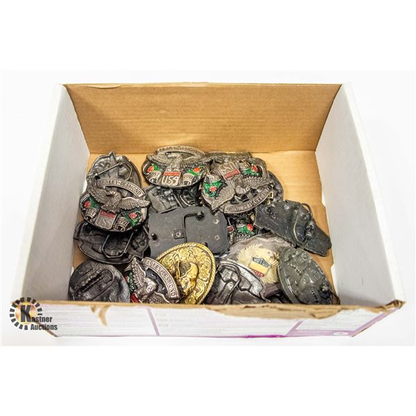 BOX OF BELT BUCKLES