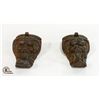 Image 1 : PAIR OF ANTIQUE CAST IRON STOVE LEG ATTACHMENTS