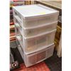 Image 1 : 4 DRAWER PLASTIC DRAWERS WITH CASTORS