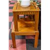 Image 1 : PAIR OF END TABLES H-18.5" W-20" L-22" & H-19.5"