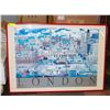 FRAMED IMAGE OF LONDON *FRAME IS COMING APART*