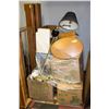 Image 1 : PALLET OF ESTATE ITEMS INCLUDES 2 HEADBOARDS, LAMP