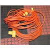 Image 1 : 2 ORANGE EXTENSION CORDS