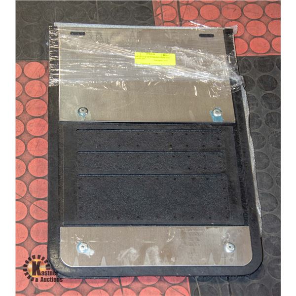 PAIR OF 12 X 18 RUBBER/STAINLESS MUD FLAPS