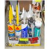 Image 1 : 20 ASSORTED CAULKS, SILICONE, POLYURETHANE, ETC.