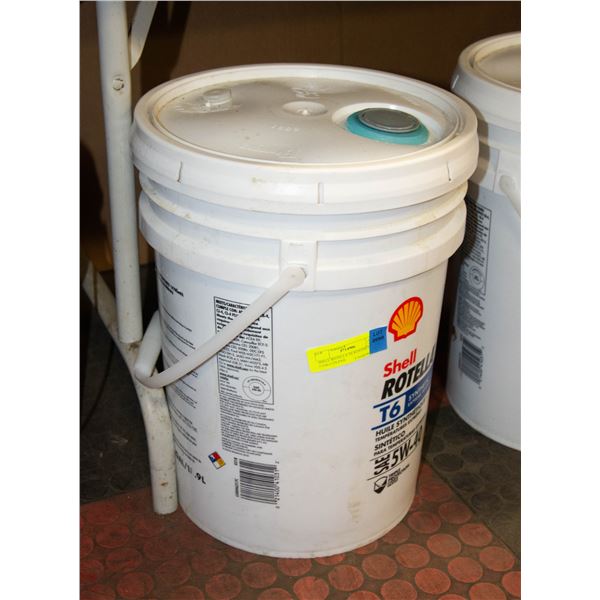 SHELL ROTELLA T6 SYNTHETIC OIL 5 GALLON PAIL