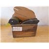 Image 1 : Box of 35 wooden homemade duck decoys