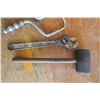 Image 4 : Hand drills, pipe wrenches, adjustable wrench & mallet