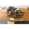 Image 1 : Electric wires, welder gauge, booster cables, flash light