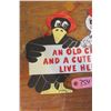 Image 2 : Old crow- cute chick wall art      15.5" wide