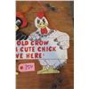 Image 3 : Old crow- cute chick wall art      15.5" wide