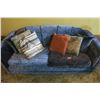 Image 1 : Love seat couch with hide a bed- Brand new mattress still in wrapping