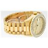 Image 4 : Rolex Mens Quickset 18K Yellow Gold Champagne Index 3 Carat Diamond Bezel Presid