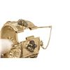 Image 6 : Chanel Gold-tone Calfskin & Labradorite CC Wide Cuff Bangle