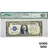 Image 1 : 1928 A $1 Silver Cert. PMG GEM UNC 65