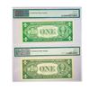 Image 2 : (2) 1935 E $1 Silver Cert.'s PMG