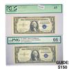 Image 1 : (2) 1935 $1 Silver Cert.'s PCGS & PMG