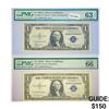 Image 1 : (2) 1935 $1 Silver Cert.'s PMG