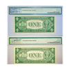 Image 2 : (2) 1935 $1 Silver Cert.'s PMG