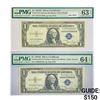 Image 1 : (2) 1935 D $1 Silver Cert.'s PMG Ch UNC