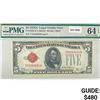 Image 1 : 1928 A $5 Legal Tender Note PMG Ch UNC 64