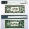 Image 2 : (2) 1935 E $1 Silver Cert.'s PMG