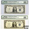 Image 1 : (2) 1935 D $1 Silver Cert.'s PMG Ch UNC 64